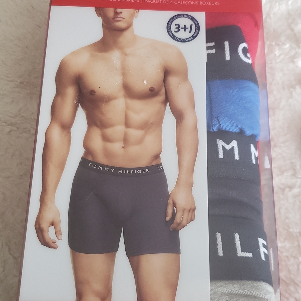 (Ew) Tommy Hilfiger men cotton stretch boxer 3+1